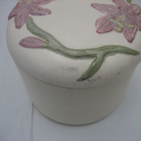 VOHANN 80's Floral Pottery Trinket Box - Picture 7 of 8